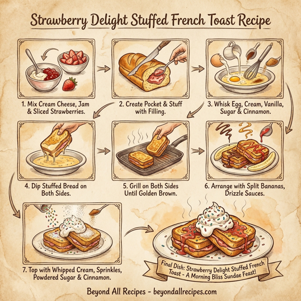Strawberry Delight Stuffed French Toast instructions