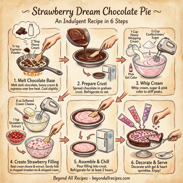 Strawberry Dream Chocolate Pie instructions