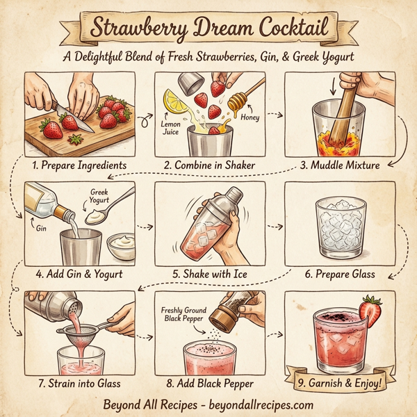Strawberry Dream Cocktail instructions