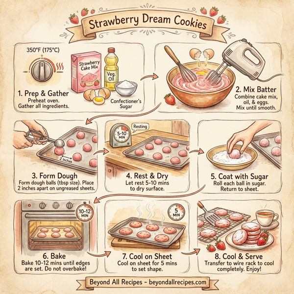 Strawberry Dream Cookies instructions