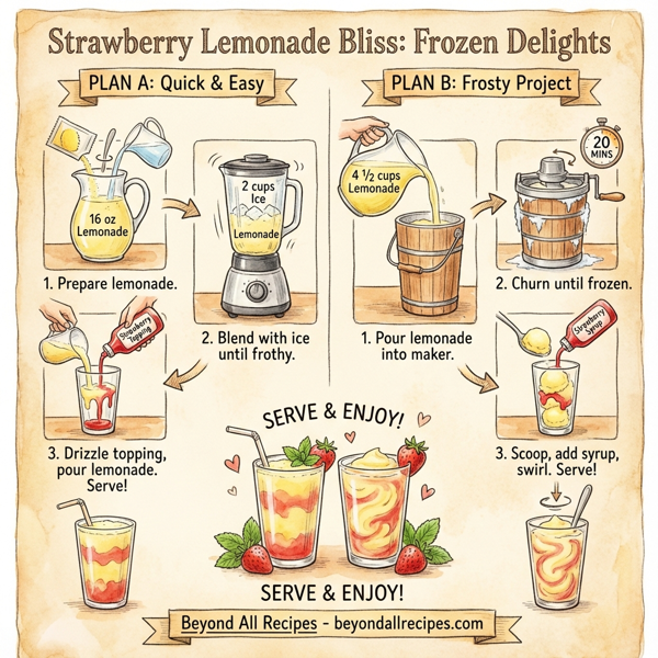 Strawberry Lemonade Bliss: Frozen Delights instructions