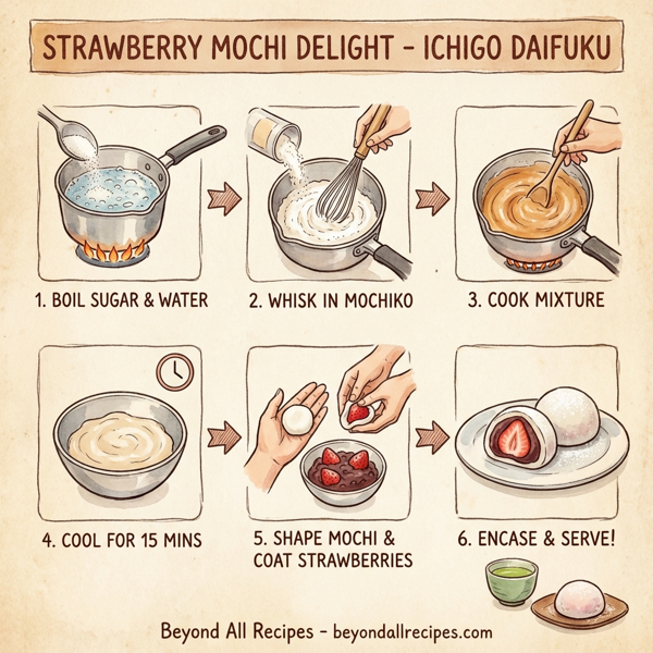 Strawberry Mochi Delight - Ichigo Daifuku instructions