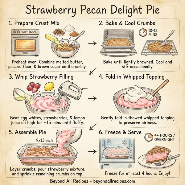 Strawberry Pecan Delight Pie instructions