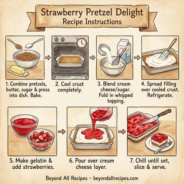 Strawberry Pretzel Delight instructions