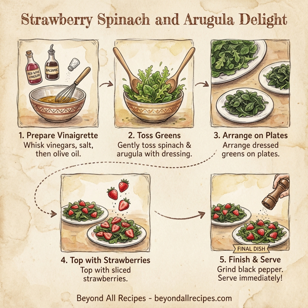 Strawberry Spinach and Arugula Delight instructions