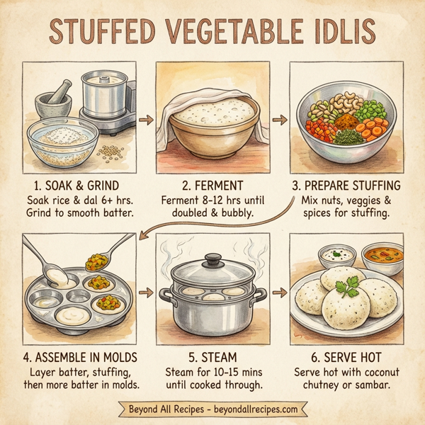 Stuffed Vegetable Idlis instructions