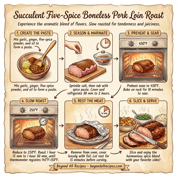 Succulent Five-Spice Boneless Pork Loin Roast instructions