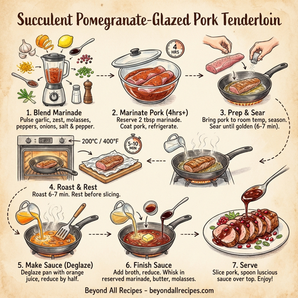 Succulent Pomegranate-Glazed Pork Tenderloin instructions