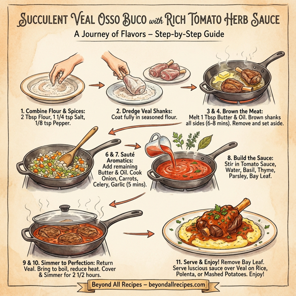 Succulent Veal Osso Buco with Rich Tomato Herb Sauce instructions