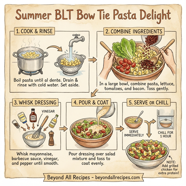 Summer BLT Bow Tie Pasta Delight instructions
