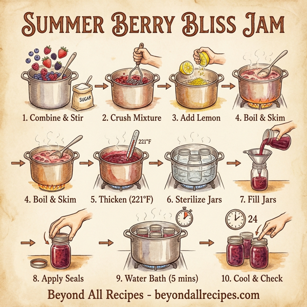 Summer Berry Bliss Jam instructions