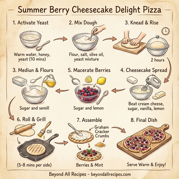 Summer Berry Cheesecake Delight Pizza instructions