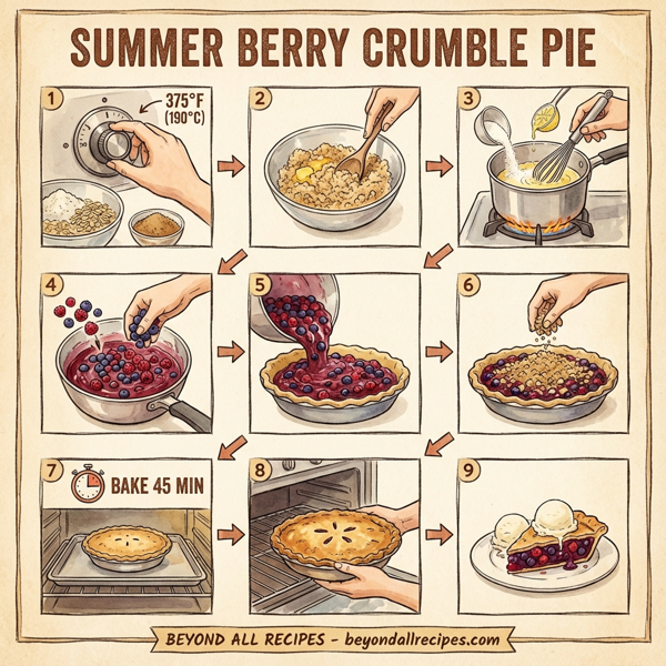 Summer Berry Crumble Pie instructions