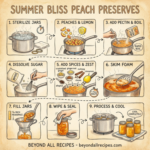 Summer Bliss Peach Preserves instructions