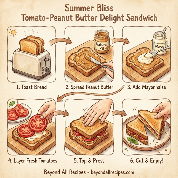 Summer Bliss Tomato-Peanut Butter Delight Sandwich instructions