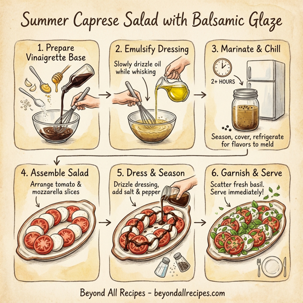Summer Caprese Salad with Balsamic Glaze instructions