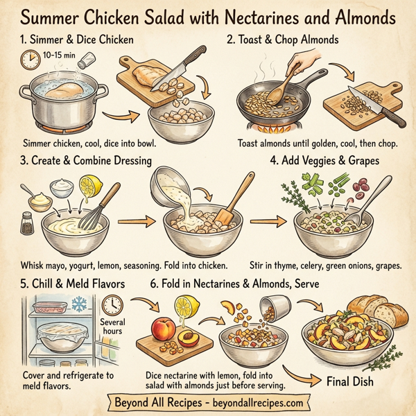 Summer Chicken Salad with Nectarines and Almonds instructions