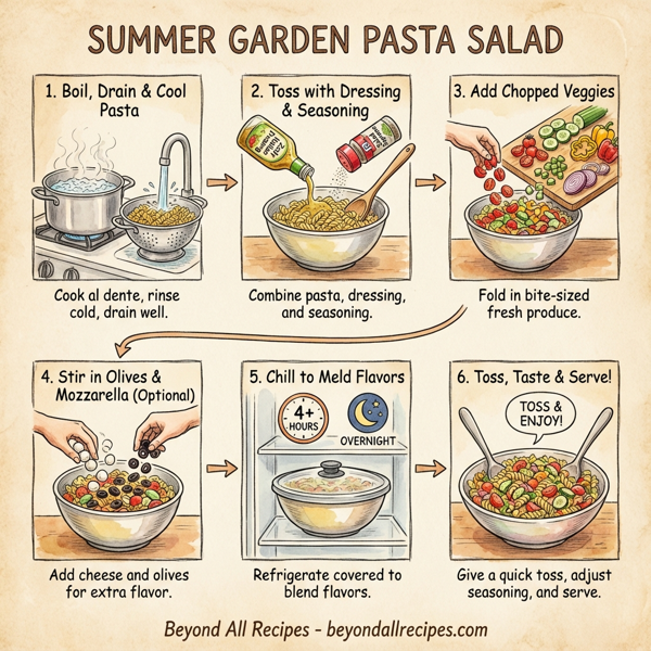 Summer Garden Pasta Salad instructions