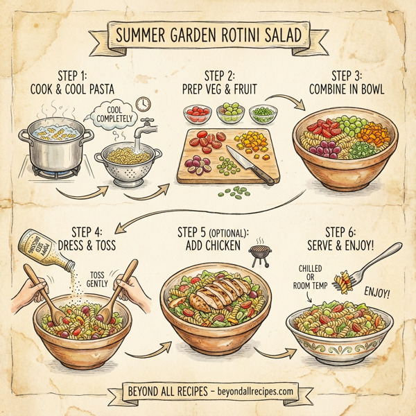Summer Garden Rotini Salad instructions