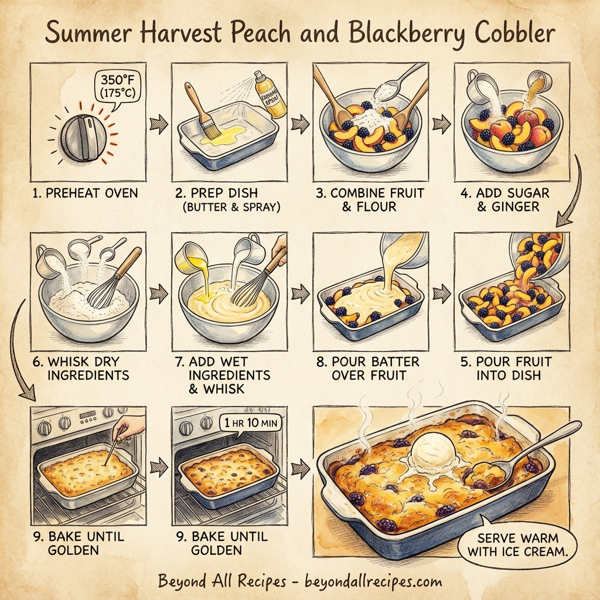 Summer Harvest Peach and Blackberry Cobbler instructions