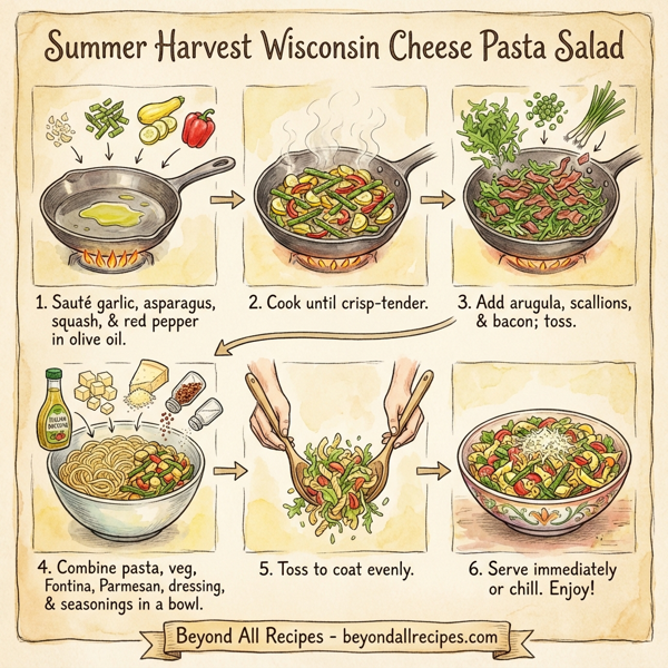 Summer Harvest Wisconsin Cheese Pasta Salad instructions