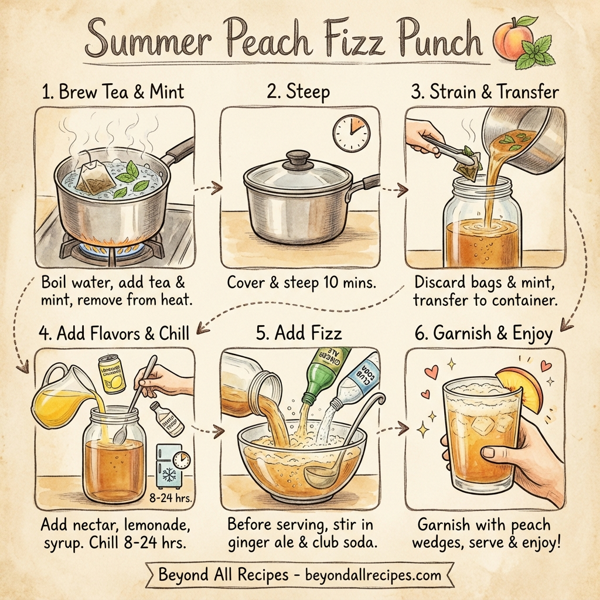Summer Peach Fizz Punch instructions