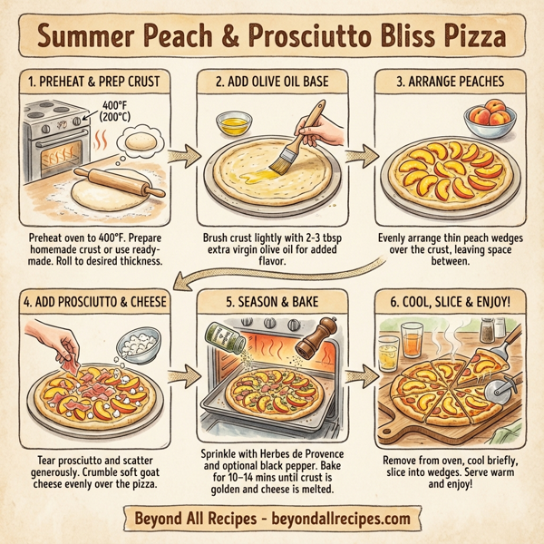 Summer Peach & Prosciutto Bliss Pizza instructions