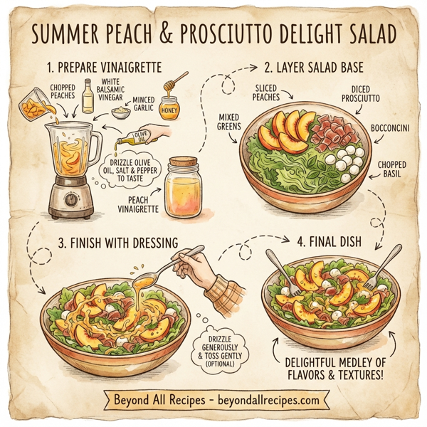 Summer Peach & Prosciutto Delight Salad instructions
