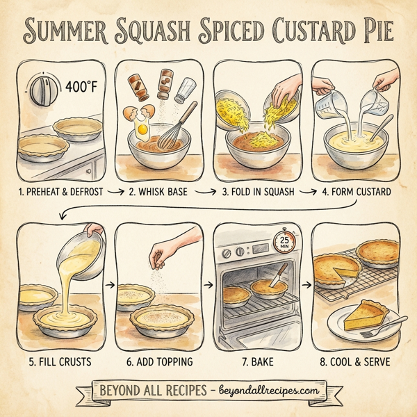 Summer Squash Spiced Custard Pie instructions