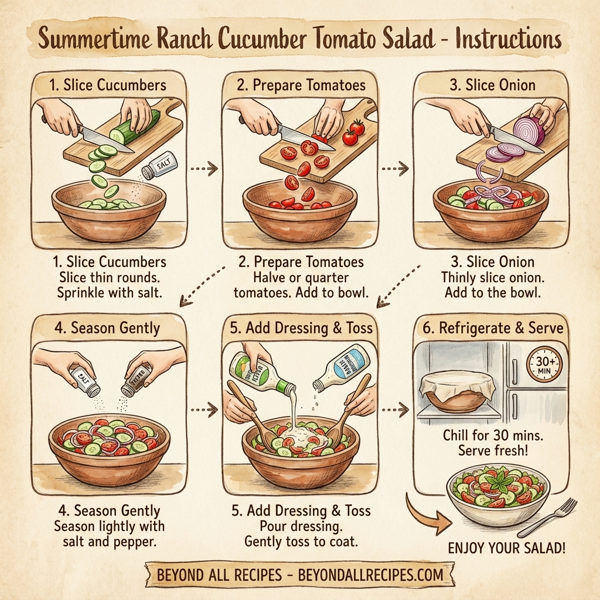 Summertime Ranch Cucumber Tomato Salad instructions
