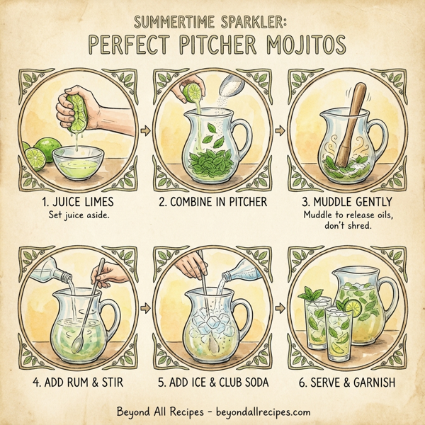 Summertime Sparkler: Perfect Pitcher Mojitos instructions
