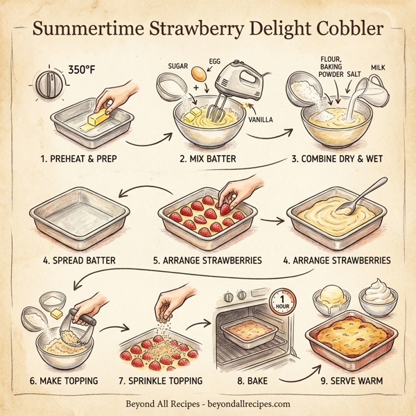 Summertime Strawberry Delight Cobbler instructions