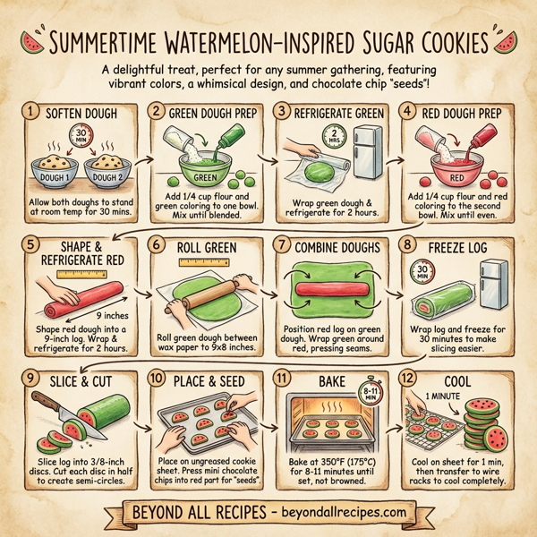 Summertime Watermelon-Inspired Sugar Cookies instructions