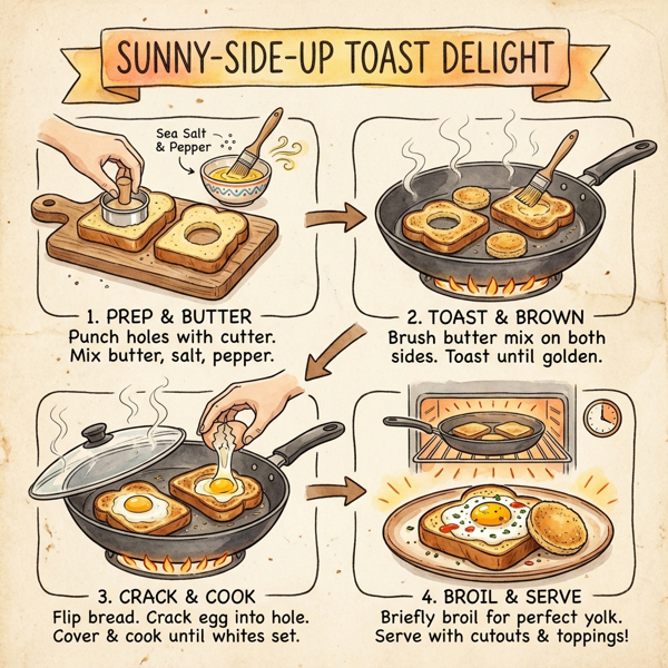 Sunny-Side-Up Toast Delight instructions