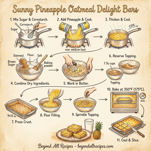 Sunny Pineapple Oatmeal Delight Bars instructions