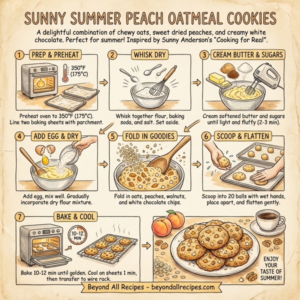 Sunny Summer Peach Oatmeal Cookies instructions