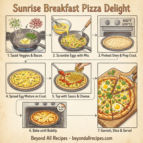 Sunrise Breakfast Pizza Delight instructions