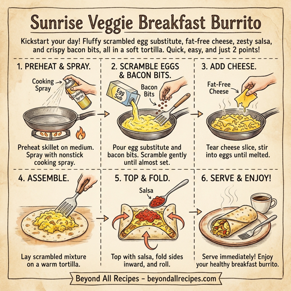 Sunrise Veggie Breakfast Burrito instructions