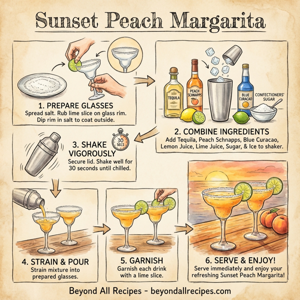 Sunset Peach Margarita instructions