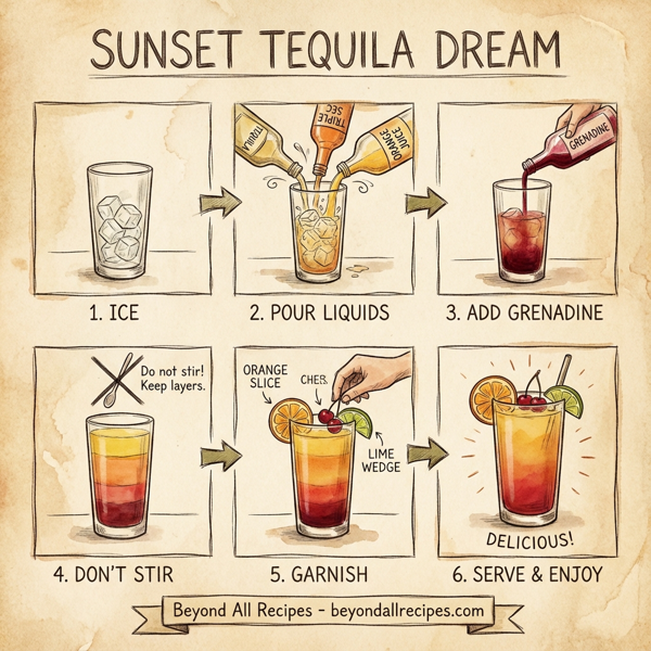 Sunset Tequila Dream instructions