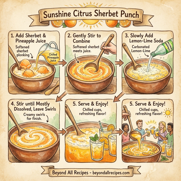 Sunshine Citrus Sherbet Punch instructions