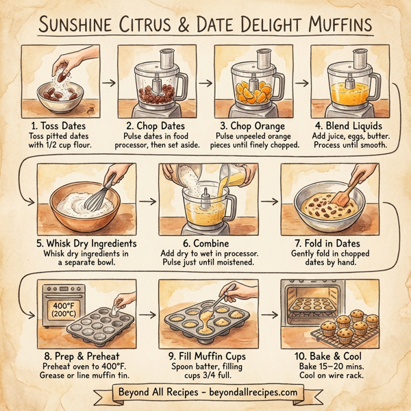 Sunshine Citrus & Date Delight Muffins instructions