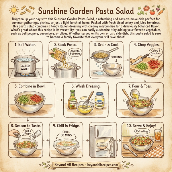 Sunshine Garden Pasta Salad instructions