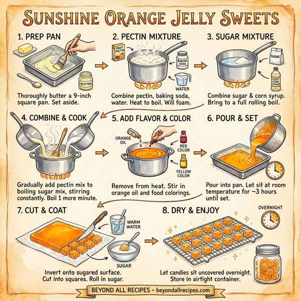 Sunshine Orange Jelly Sweets instructions