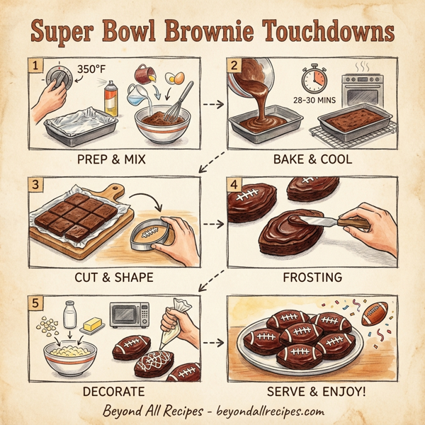 Super Bowl Brownie Touchdowns instructions