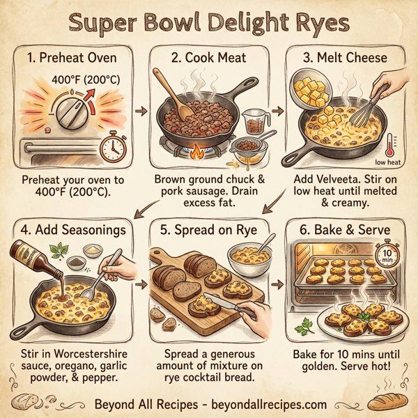 Super Bowl Delight Ryes instructions