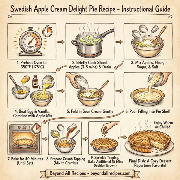 Swedish Apple Cream Delight Pie instructions