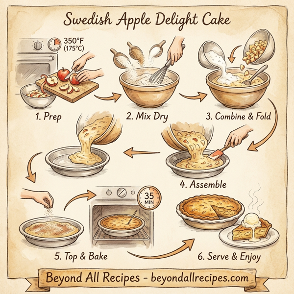 Swedish Apple Delight Cake instructions