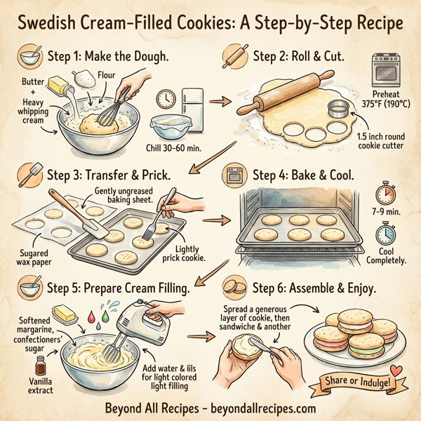 Swedish Cream-Filled Cookies instructions