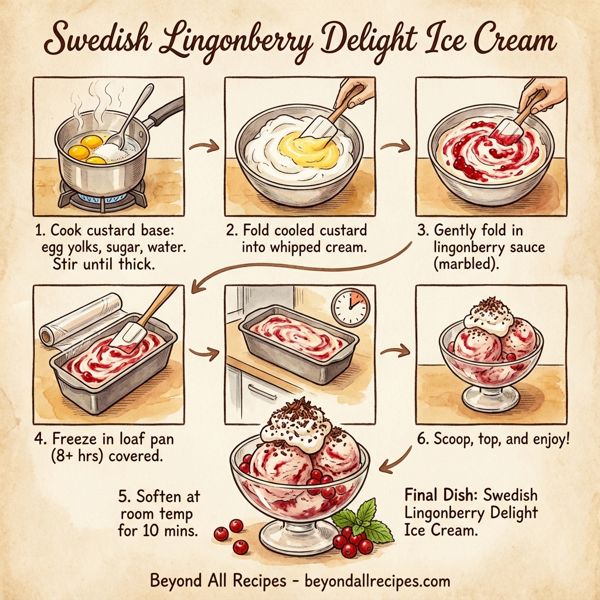 Swedish Lingonberry Delight Ice Cream instructions